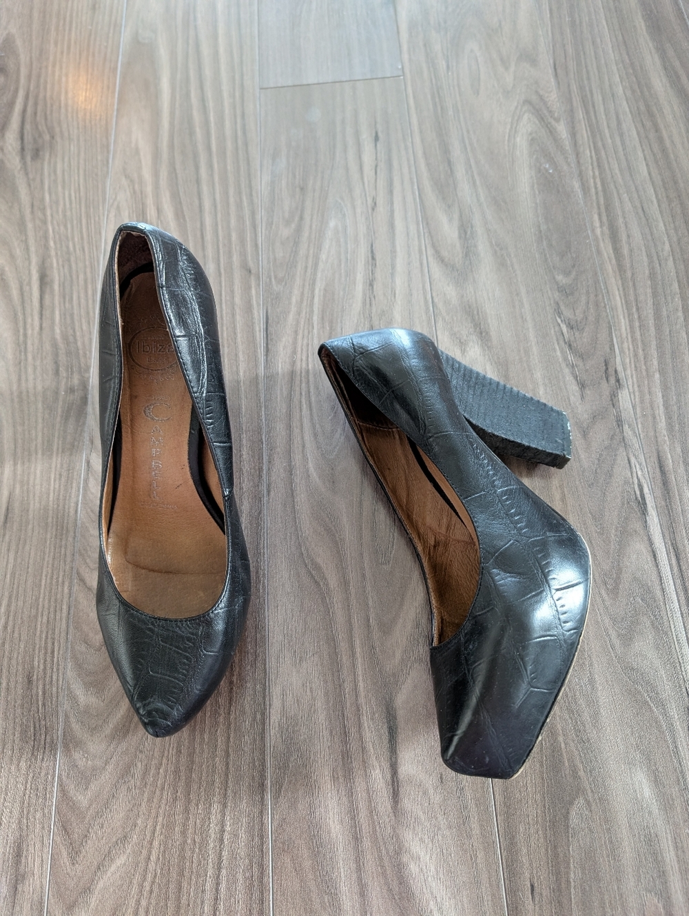 Jeffrey Campbell Black Women's Pointed Toe Block Heel Pumps (Size 8)